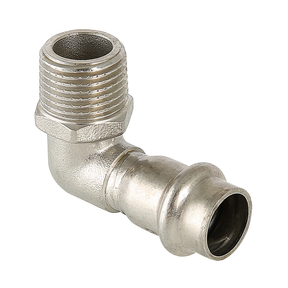 Valtec Угольник 90° с нар.р. нерж. сталь 22х3/4" TV9532205   VTi.953.I.002205