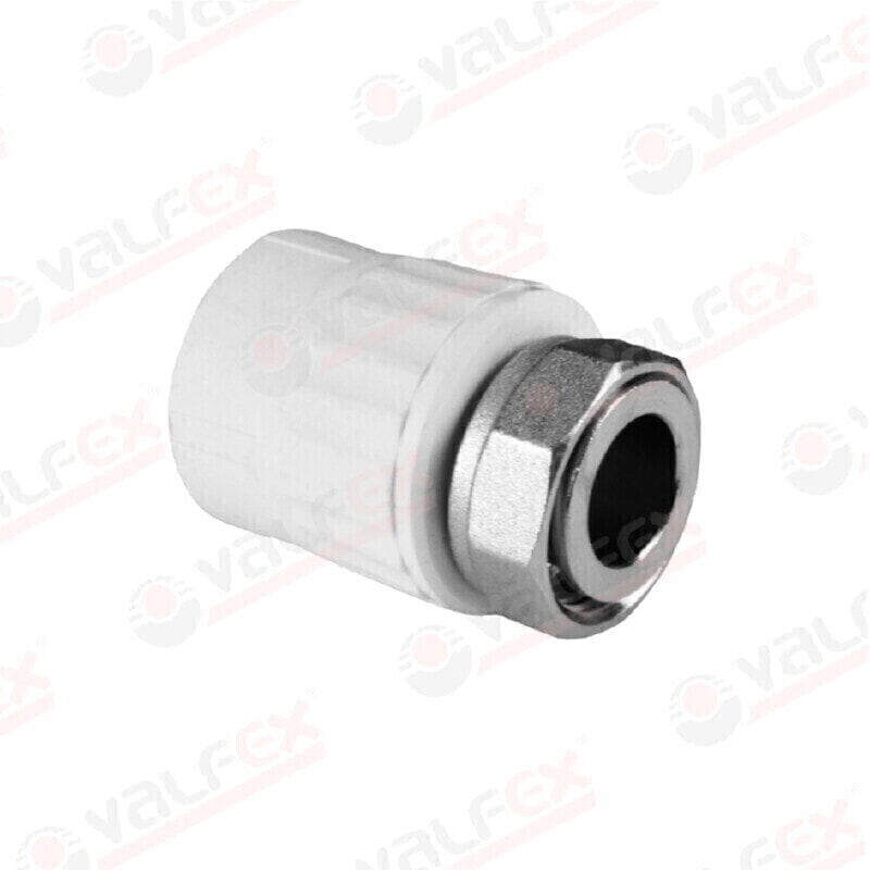 ValFex Муфта с накидной гайкой 20х1/2" ( уп 150/50 шт.) БЕЛАЯ