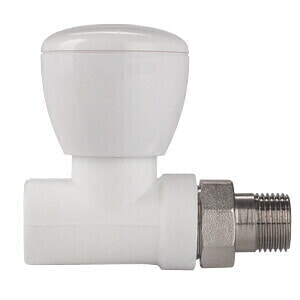VTp.717 V КЛАПАН  25х3/4" для радиатора прямой, белый