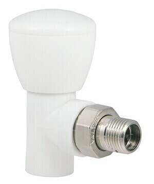 VTp.718 V КЛАПАН 25х3/4" для радиатора угловой, белый