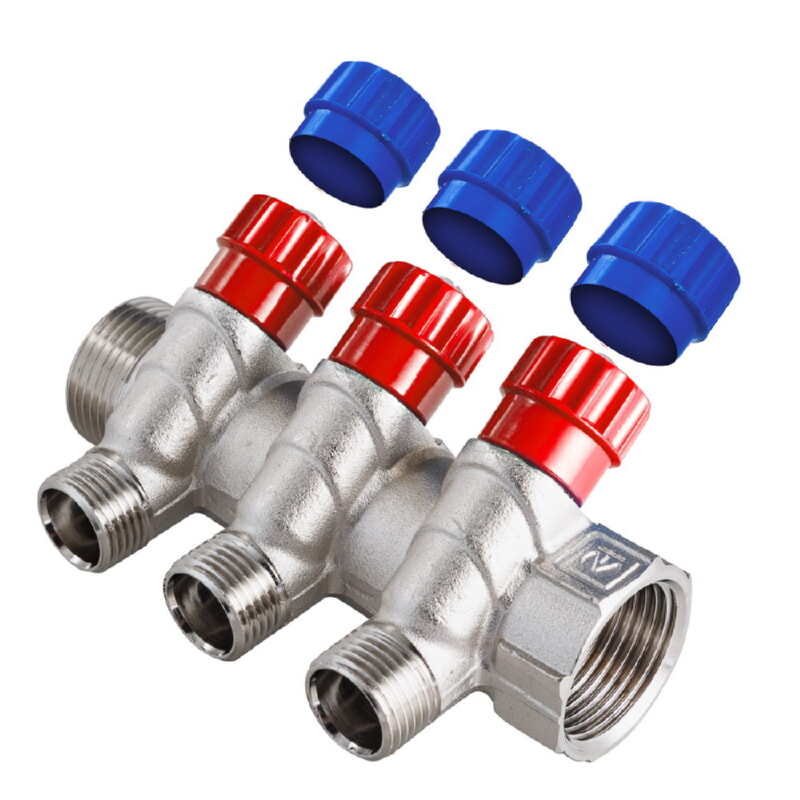 Valtec Коллектор регулировочный наружняя резьба 4 выхода х1х1/2хром VT.560.N 