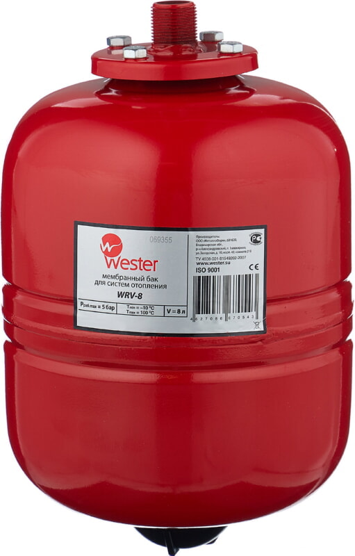 Wester Бак расширительный 8л. красный WRV