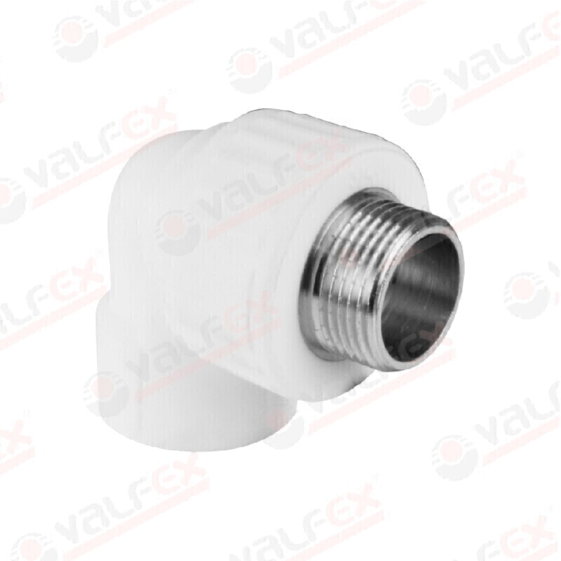 ValFex Угольник переходной НР 25х1/2" ( уп 60/15 шт.) БЕЛЫЙ
