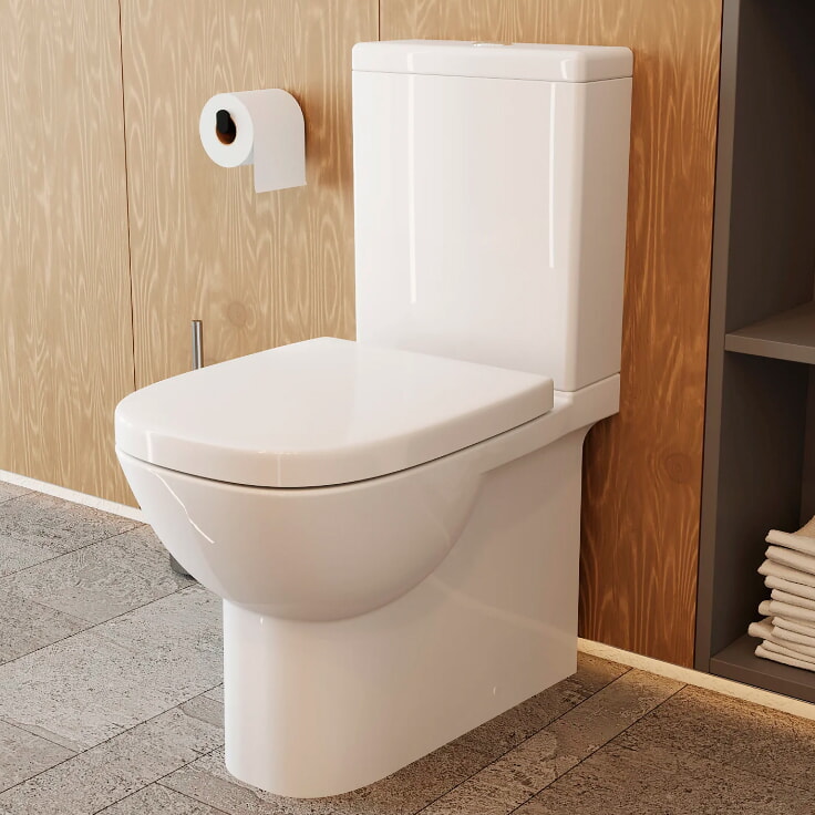 Sanita Luxe Унитаз-компакт с функцией биде +стульч DM (clip up) WC.CC/Quadro/2-DM.Bidet/WHT.G/S1