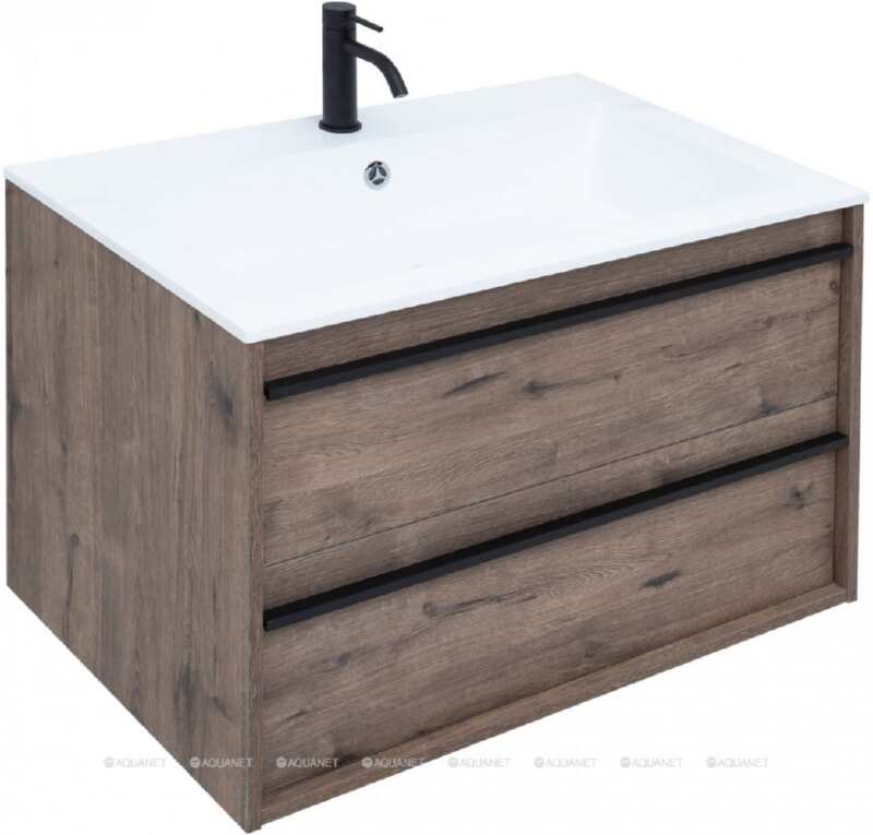 AQUANET Lino 80 Тумба Дуб Веллингтон (253912) 