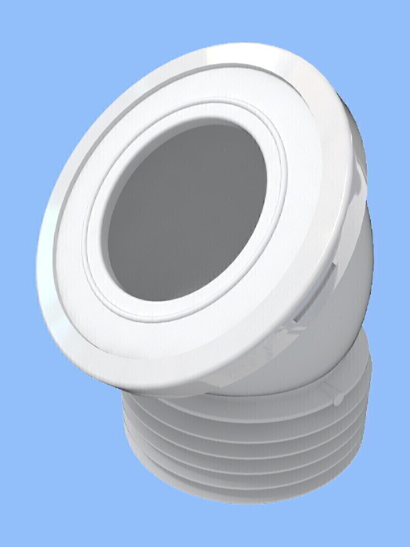 Ани-пласт Фановая труба 100*45 град. короткая W4228