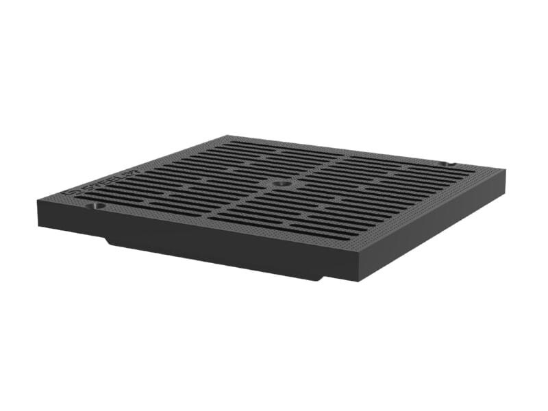 Решетка пластиковая SteeStart 300х300 А15 черная	
