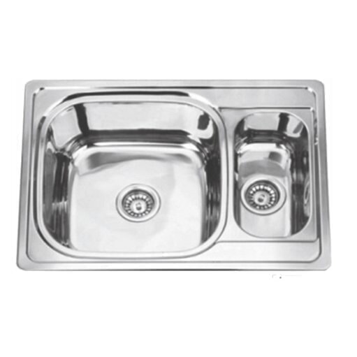 MELANA Мойка MLN  6950S U MELANA 0,8/180 1,5-я чаша врезная прямоугольная с сифоном (228 t *10)