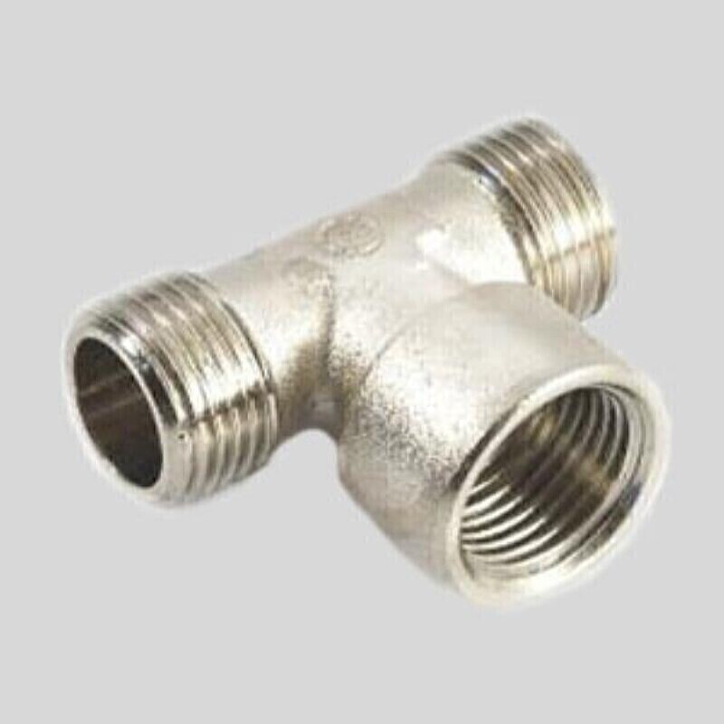 STI Тройник1/2" НР-ВР-НР никелированный