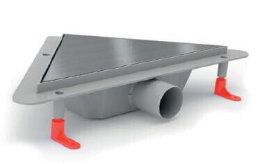 Miano Угловой трап для душа с решеткой KLASSIK глянец, боковой слив D50 MS-KF