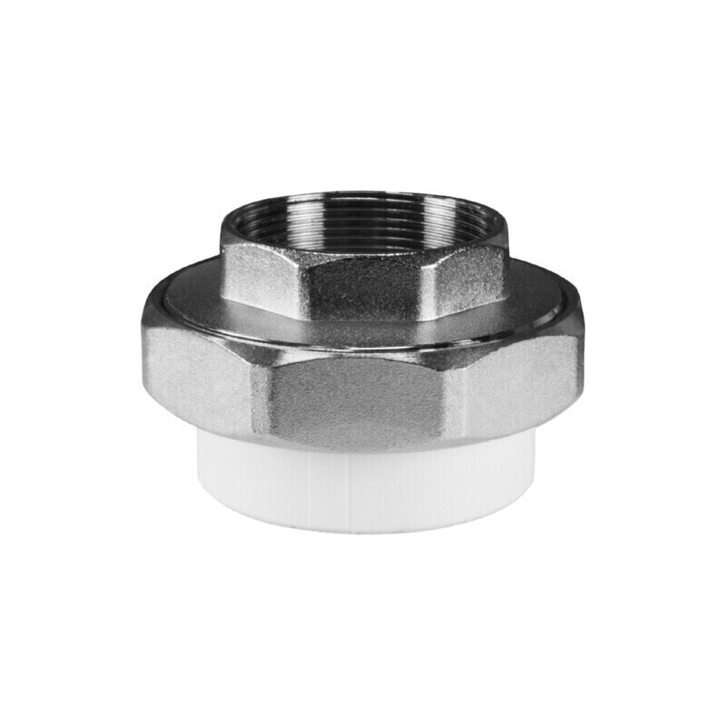 ValFex Муфта комб.разъём.(американка) ВР 25x3/4" ( уп 100 шт./25шт) БЕЛАЯ