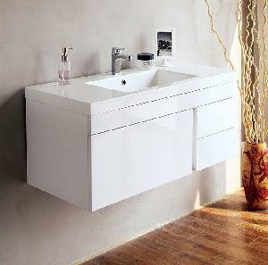 BelBagno LUCE 100 комплект мебели (база под раковину+раковина) Lucido Blanco