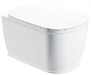 BelBagno PRADO Унитаз подвесной БЕЗОБОДКОВЫЙ сиденьем микролифт (BB10150CH + BB10150SC)