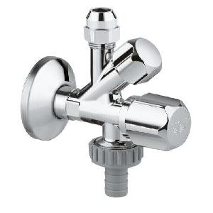 GROHE 22036000 Комбинированный угловой вентиль 1/2" (отводы 3/8", 3/4") (уценен)