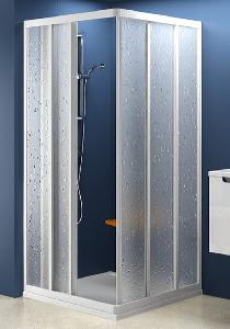 RAVAK Supernova ASRV3-90 Душевой угол 90*90, с угловым входом, профиль белый, стекло Грапе 15V70102ZG