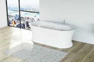 BelBagno BB300 Отдельностоящая акр. ванна 1686x813x605 мм + слив-перелив BB39-OVF-CRM хром