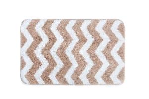 Studiotex Коврик для ванной из микрофибры ZIGZAG Beige 45*75 см, BM4575ZZ01BG