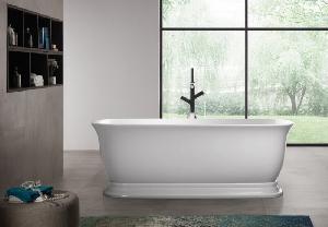 BelBagno BB400-1500-800 Отдельностоящая, овальная акр. ванна, с/п хром., 1500x800x600