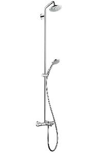 Hansgrohe CROMA 100 27143000   Душевой гарнитур 1,6м, термостат ВМ, излив д/ванны, верхний душ диаметр 160мм, ручной душ диаметр 100мм, шланг Isiflex 1,6 м 1/2" упорный подшипник, аэратор QuickClean (уценен)