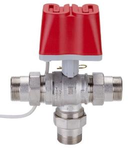 ENOLGAS Кран шаровый с сервоприводом 1" S.2245N трехходовой