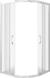 GoodDoor LATTE R-100-G-WE Душ угол , стекло матовое, профиль белый