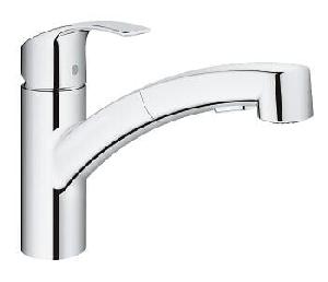 GROHE Смес. EUROSMART 30305000 для кухни с вытяжной лейкой хром