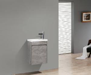 BelBagno PIETRA MINI Тумба, правая, STUCCO CEMENTO, (PIETRA MINI-460-1A-SO-SCM-R) с раковинаой из искусственного мрамора (BB-460-PM-LVB)